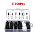 Miniatyrbillede 1 af 7: Auto Fastener Clip Blandet Bilkarosseri Push Retainer Pin Rivet Kofanger Dørbeklædning Panel Fastener Kit Bil Clips Box eller Pose emballage E 100Pcs