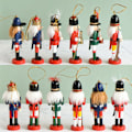 Miniatyrbillede 5 af 5: 1. 13CM Nøddeknækkerdukke Soldat Hængende Julepynt Hjem Tilfældig Farve 1stk