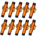 Miniatyrbild 2 av 5: 10-pack 12V 6 SMD LED-sidomarkeringsljus, främre och bakre markeringsljus för släp, lastbil, husvagn, husbil, buss, båt, traktor, gul orange