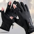 Pikkukuva 2 / 5: Vinterfiskehandskar 2 Finger Flip Vattentät vindtät Cyclin Black L