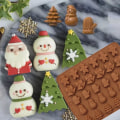 Miniatyrbild 4 av 5: CDQ Silikonform - 1 förpackning med 30 pepparkaksgubbar & träd julchokladformar