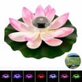 Solcellsdriven LED \"Lotusblomma, flytande, damm, pool nattlampa