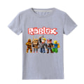 Pikkukuva 1 / 3: ROBLOX Piirretty Hahmo Printti Lasten Poikien Lyhythihainen T-paita Harmaa 120cm