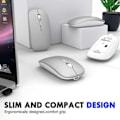 Miniatyrbilde 4 av 5: Bluetooth-mus for bærbar PC/iPad/iPhone/Mac (iOS 13.1.2 og senere)——space silver