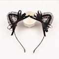 Miniatyrbillede 1 af 5: Søte blonder katteører, Masquerade Cosplay Pandebånd Lady B B