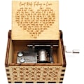 Miniatyrbild 2 av 4: Trämusikdosa - Kan inte låta bli att bli kär i musikdosa för sångord, för älskaren eller pojkvännen, födelsedagspresenter, 1 set