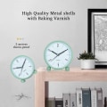 Miniatyrbild 3 av 5: Sovrumsväckarklocka, rund batteridriven analog väckarklocka, tyst, lätt att ställa in och nattljusfunktion - grön