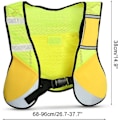 Pikkukuva 5 / 5: Heijastava juoksuliivi, monitoiminen Night Vision Mesh -liivi taskulla pyöräilyyn, yöjuoksuun, maratoniin (keltainen)