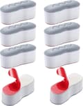 Toilet Seat Bumpers - 8 Pieces Universal Lid Lifter Gaskets, Buffer Spacers with Strong Adhesive (White)
