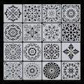 Pikkukuva 3 / 5: 16 kpl/setti Kerrosteltava Stencil Scrapbooking Mandala Apulaite