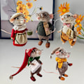 Miniatyrbild 6 av 8: Filtad Mus-Kit Handgjord Filtade Möss Jul Filtade Möss C