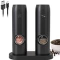 Transparent Spice Grinder Container, Automatic Operation, Adjustable Coarseness, Sleek Modern Design, Rechargeable Pepper Mill for Home Cooking