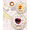 Miniatyrbillede 4 af 5: Engangstallerkner Fødselsdag Engangsservice 125 stk Paptallerkner Dessertservicekit Tallerkner og kop Servietstrå (sort)