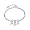 Miniatyrbilde 2 av 5: Armbånd for menn Cuban Link Star Charm Titanium stålarmbånd for menn - WELLNGS