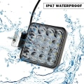 Miniatyrbilde 4 av 5: 4 stk 48W LED Arbeidslys, 12V Bil LED Spotlight Vanntett IP67, LED Arbeidslys for Bil Lastebil Traktor SUV Båt (4 stk)