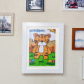 Miniatyrbild 5 av 5: Min lilla Davinci tr? tavelram 20 ark konstverk - barn black onesize