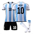 Miniatyrbillede 1 af 2: MESSI 10 VM Argentina Fodboldsæt 18(100-110CM) zdq