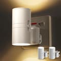 LED-nattlampa med skymningssensor, dimbar 3-färgsbelysning för sovrum, hall, barnkammare, vit 2-pack 2-pack/No remote Vit