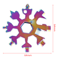 Miniatyrbillede 1 af 5: 18 i 1 Mini Snowflake Multi Pocket Sexkantnyckel Utomhusvandring K Multicolor