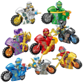 Miniatyrbilde 1 av 5: 8 stk Ninja motorsykkel sett minifigurer Ninja mini figurer blokker leker