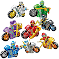 Pikkukuva 1 / 5: 8 kpl Ninja-moottoripyöräsarja Minifigures Ninja Mini Figures Blocks Toys
