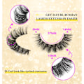 Miniatyrbilde 2 av 5: Russiske Strip Lashes D Curl Naturlig Look Faux Mink Fransar