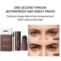 Miniatyrbillede 1 af 5: 1 sæt perfekt One Step Eyebrow Stamp Stencil Kit Natural Brown