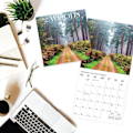 Miniatyrbilde 2 av 4: 2024 In to the Woods Veggkalender | 12\" x 12\" | Stor månedlig rute | 3 språk og markerte helligdager | 4 2024