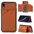 Etui Kompatibelt med iPhone XR Vintage Cuir Deksel Bumper - Brun null null