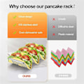 Miniatyrbild 4 av 5: Taco Rack, 4-pack rostfritt stål stativ med handtag, taco bricka rymmer upp till 3 tacos, taco ställ