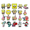 Miniatyrbillede 2 af 5: 20 stk. SvampeBob Firkant Serien Figurer Strandsko Charms Til Crocs Træsko Sandaler Dekoration Tilbehør Gaver