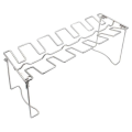 Miniatyrbilde 5 av 5: Kyllingholder Stativ Grill Stativ Steking For BBQ Non Stick Stai Sølv onesize
