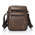 Miniatyrbild 1 av 4: Axelväska i läder för män - Herr Crossbody-väska Casual Tote Sling
