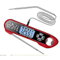 Miniatyrbilde 1 av 5: Foldbar og vanntett grilltermometer med dobbel sonde