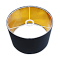 Miniatyrbillede 4 af 5: Enkel stofskærm Clip On Drum Lampskærm til spisestuen Sort 300mm x 200mm