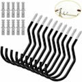 Pikkukuva 1 / 4: 10-pack cykelkrokar Cykelförvaringskrokar Stor kapacitet cykelkrokar Cykelkrokar Set - Svart - För vägg- eller takmontering