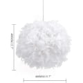 Miniatyrbilde 2 av 4: Fjærlett lampeskjerm for taklampe. Fluffy lampe - Perfekt