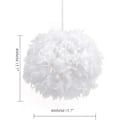 Miniatyrbillede 2 af 4: Fjerlet lys skærm til loftslampe. Fluffy lampe - Perfekt