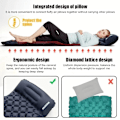 Pikkukuva 3 / 5: Ilmapatja Ultralight Puhallettava Ilmapatja Retkeilyyn Sisäänrakennettu Pumppu Musta Black Black SVART