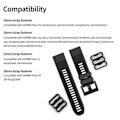 Miniatyrbillede 3 af 5: 10 stk. Silikon Watch Loop Remholdere Båndholdere Kompatibel med Garmin Watch Sort 22mm