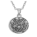 Pikkukuva 1 / 5: Tetragrammaton Pentagram Halsband Hänge för män Gotisk Wiccan Pentacle Talisman Seal Of Solomon Amulet Choker Smycken Presenter chain