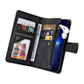 Miniatyrbillede 3 af 5: Etui til iPhone 13 Pro Max Læder Flip Folio Etui med Kreditkortholder Pengepung Magnetiske Knapper Etui Kickstand Stødsikkert Pr Sort A