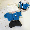 Miniatyrbild 3 av 5: Dockkläder för 20cm Idol Dolls Tillbehör Plysch Dollkläder Grön One Size