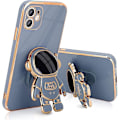 Pikkukuva 1 / 5: Yhteensopiva iPhone 12 Kuori Söpö 3D Astronautti Jalusta Design Kamera P Far peak blue