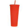 Miniatyrbild 1 av 4: 24oz Orange Termos - Dubbelväggig, Återanvändbar, Iskaffe-kopp, BPA-fri