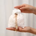 Miniatyrbillede 1 af 8: Snørepose Gaveindpakningspose HVID 3STK 3STK hvid white 3pcs-3pcs