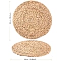 Pikkukuva 2 / 4: Gixusil 8 kpl Kudotut Alusmatot, 9.8\", Luonnollinen Vihreä, Rustic Kudonta, Ruokapöytä