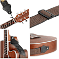 Miniatyrbild 6 av 7: Gitarrband, 100% Mjukt Bomullsband med 3 Plektrumhållare Axelband för Bas, Elektrisk & Akustisk Gitarr (Kaffe) Brown