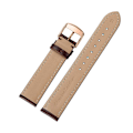 Miniatyrbild 3 av 5: Läderarmband för herrklockor - Snabbfäste med spänne i rostfritt stål - Vattentätt kalvläder — 2 brun, Guldspänne
