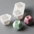 Miniatyrbillede 3 af 5: Ljusforme lys stearinlys DIY støbeforme i silikoneform MJ123 på hinanden følgende romboid MJ123 varandra följande romboid